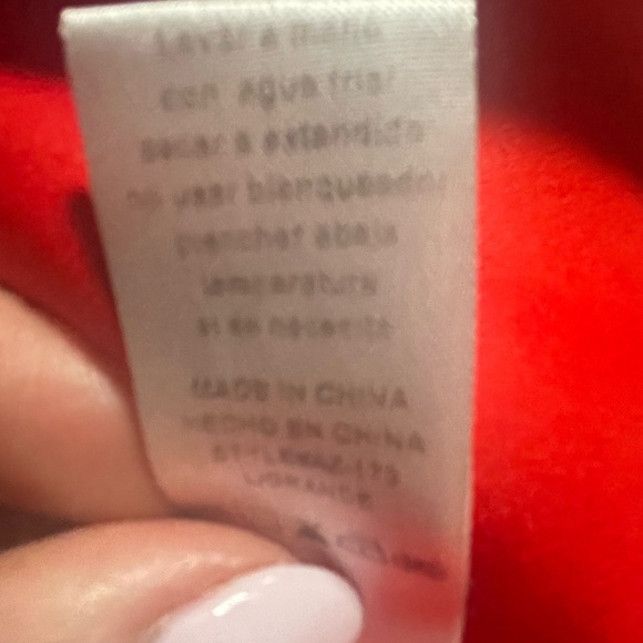 Cute RED mini dress with flowing sleeves. Size L - Picture 6 of 8